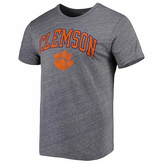 Cheap 🥰 Unbranded Men's League Collegiate Wear Heather Gray Clemson Tigers 1965 Arch Victory Falls Tri-Blend T-Shirt 🔥 - Image 3