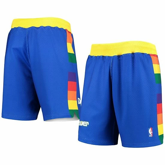 Promo ๐ Unbranded Men's Mitchell & Ness Royal Denver Nuggets 1991/92 Hardwood Classics Authentic Shorts ๐