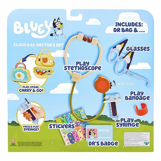 Brand new ๐ฅ Unbranded Disney's Bluey Cloud Bag Doctor's Set โญ - Image 6