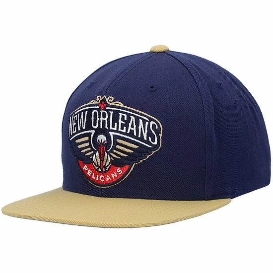Budget โ Unbranded Men's Mitchell & Ness Navy/Gold New Orleans Pelicans Two-Tone Wool Snapback Hat ๐ฅ
