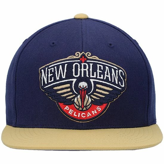 Budget โ Unbranded Men's Mitchell & Ness Navy/Gold New Orleans Pelicans Two-Tone Wool Snapback Hat ๐ฅ - Image 3