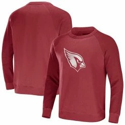 Outlet 🌟 Unbranded Men's NFL X Darius Rucker Collection By Fanatics Cardinal Arizona Cardinals Raglan Fleece Pullover Sweatshirt 🤩
