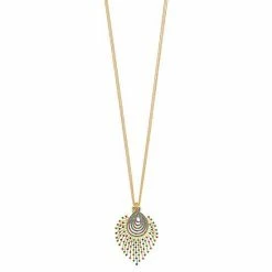 Best Pirce 🛒 Unbranded 18k Gold Over Silver Multicolored Cubic Zirconia Peacock Pendant Necklace 🎉