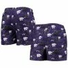 Buy 🔥 Unbranded Men's FOCO Purple Kansas State Wildcats Island Palm Swim Trunks 🥰