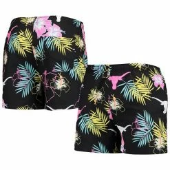 Cheapest 🎁 Unbranded Men's FOCO Black Texas Longhorns Neon Floral Swim Trunks 🎉