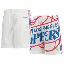 Top 10 ⭐ Unbranded Youth Mitchell & Ness White/Red LA Clippers Hardwood Classics Big Face 2.0 Mesh Shorts 😀