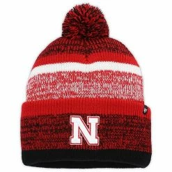 Deals 🔥 Unbranded Men's '47 Scarlet Nebraska Huskers Northward Cuffed Knit Hat With Pom 🔔