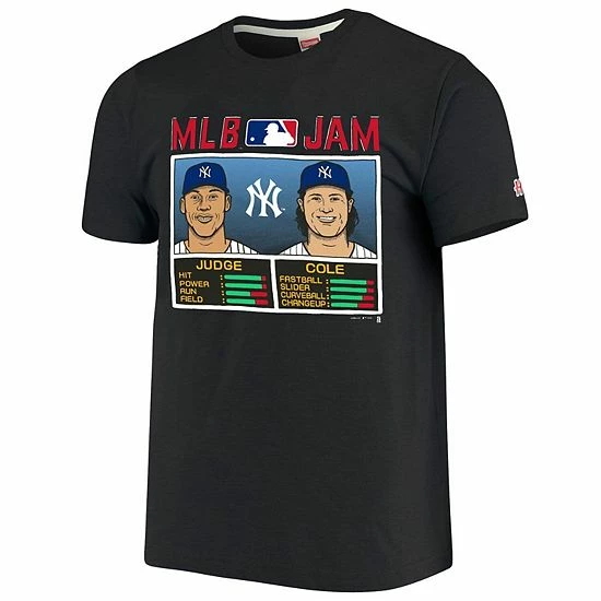 Coupon 🧨 Unbranded Men's Homage Gerrit Cole & Aaron Judge Heathered Charcoal New York Yankees MLB Jam Player Tri-Blend T-Shirt 🤩 - Image 3