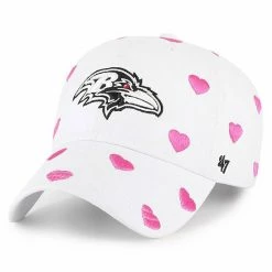 Discount ❤️ Unbranded Toddler 👧 Girls '47 White Baltimore Ravens Surprise Clean Up Adjustable Hat 🌟