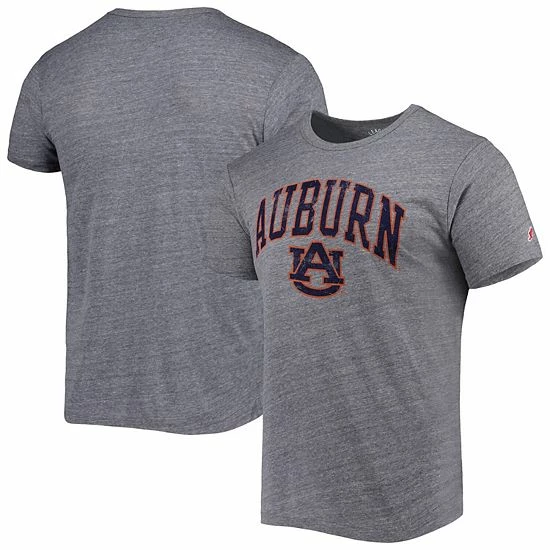 Wholesale 🧨 Unbranded Men's League Collegiate Wear Heather Gray Auburn Tigers 1965 Arch Victory Falls Tri-Blend T-Shirt ❤️ - Image 2