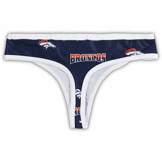 Outlet ๐ Unbranded ๐ฉ Women's Concepts Sport Navy/White Denver Broncos Breakthrough Knit Thong ๐ - Image 3