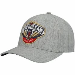 Cheap 👏 Unbranded Men's Mitchell & Ness Heathered Gray New Orleans Pelicans Redline Snapback Hat ✨