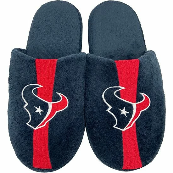 Coupon 🎉 Unbranded Men's FOCO Houston Texans Striped Team Slippers ⭐ - Image 2