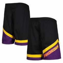 Promo 🔥 Unbranded Youth Mitchell & Ness Black Phoenix Suns 2001-02 Hardwood Classics Swingman Shorts 😉