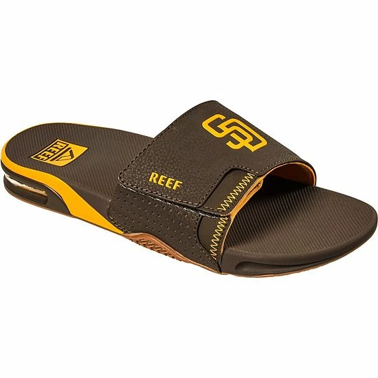 Coupon 😀 Unbranded Men's REEF San Diego Padres Fanning Slide 🩴 Sandals 😉