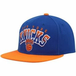 Budget 😀 Unbranded Men's Mitchell & Ness Blue/Orange New York Knicks Gradient Wordmark Snapback Hat 🔔