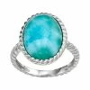 Cheapest ✨ Unbranded Sterling Silver Larimar Cabochon Ring ❤️