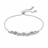 Coupon 😀 Unbranded Sterling Silver Diamond Accent Hearts Bolo Bracelet 💯