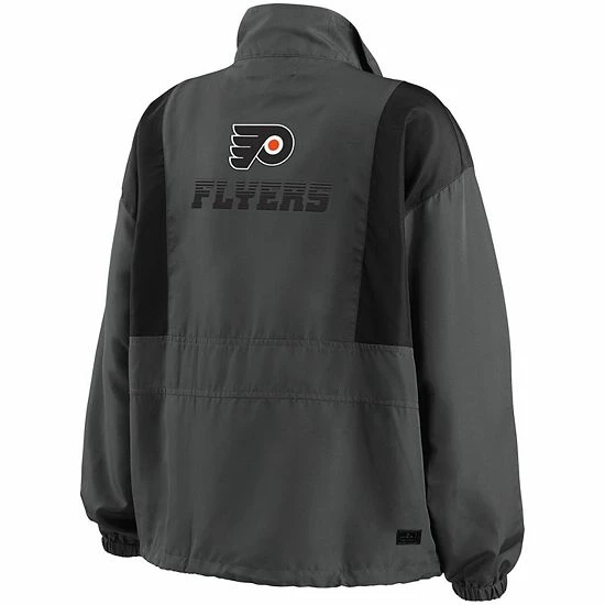 Outlet ๐ Unbranded ๐ฉ Women's WEAR By Erin Andrews Charcoal Philadelphia Flyers Popover Packable Half-Zip Jacket ๐ - Image 4