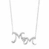 Best Pirce 🤩 Unbranded Sterling Silver 1/10 Carat T.W. Diamond "Mom" Necklace 😀