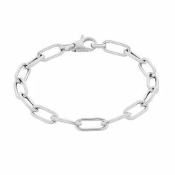 Buy 🛒 Unbranded Sterling Silver Paper Clip Chain Bracelet ✨