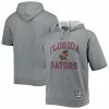 Best Sale ✨ Unbranded Men's Mitchell & Ness Heathered Gray Florida Gators Wordmark Short Sleeve Pullover Hoodie 🎁