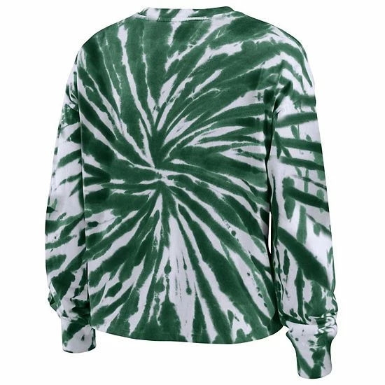 Deals ✔️ Unbranded 👩 Women's WEAR By Erin Andrews Green Michigan State Spartans Tie-Dye Long Sleeve T-Shirt ✨ - Image 4