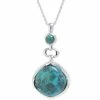 Flash Sale ⭐ Unbranded Sterling Silver Enhanced Turquoise Open Teardrop Pendant Necklace 🌟