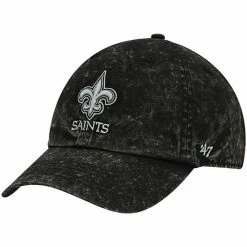 Coupon 🤩 Unbranded Men's '47 Black New Orleans Saints Gamut Clean Up Adjustable Hat ⌛