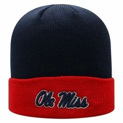 Best deal ⌛ Unbranded Men's Top Of The World Navy/Red Ole Miss Rebels Core 2-Tone Cuffed Knit Hat ⭐