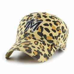 Coupon 🎁 Unbranded 👩 Women's '47 Miami Marlins Tan Cheetah Clean Up Adjustable Hat 🥰