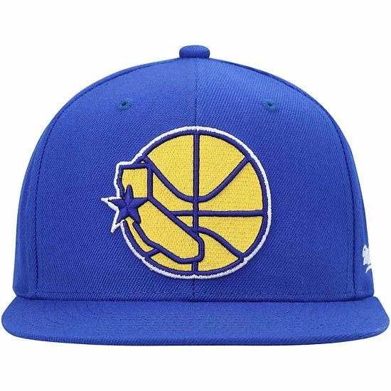 Outlet 🤩 Unbranded Men's Mitchell & Ness Royal Golden State Warriors English Dropback Snapback Hat ⭐ - Image 3