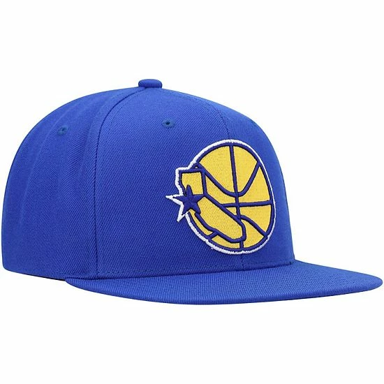 Outlet 🤩 Unbranded Men's Mitchell & Ness Royal Golden State Warriors English Dropback Snapback Hat ⭐ - Image 4