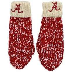 New 🧨 Unbranded FOCO Crimson Alabama Crimson Tide Confetti Cream Mittens 🌟