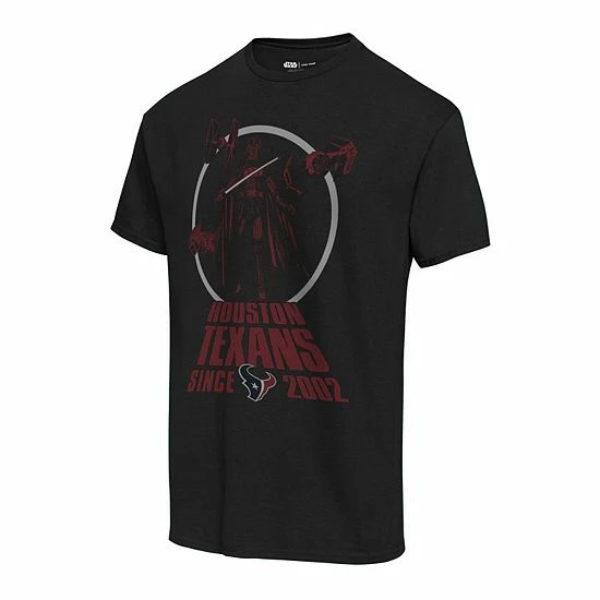 Deals ๐ Unbranded Men's Junk Food Black Houston Texans Disney Star Wars Empire Title Crawl T-Shirt ๐ - Image 2