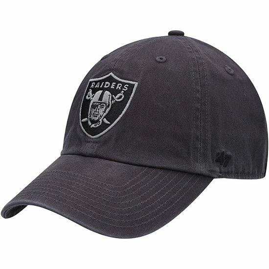 Cheapest 🔥 Unbranded Men's '47 Charcoal Las Vegas Raiders Clean Up Tonal Adjustable Hat 😀