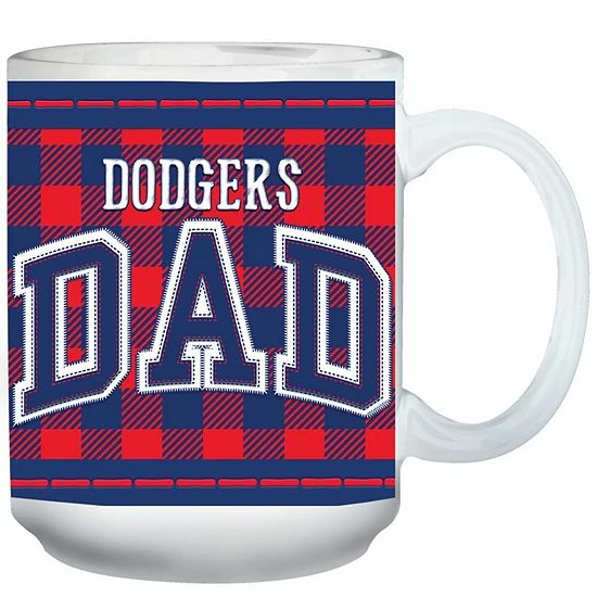 Cheapest โญ Unbranded Los Angeles Dodgers 15oz. Buffalo Plaid Father's Day Mug ๐ - Image 2