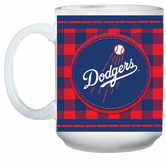 Cheapest โญ Unbranded Los Angeles Dodgers 15oz. Buffalo Plaid Father's Day Mug ๐ - Image 3