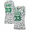 Outlet 😉 Unbranded 👩 Women's Mitchell & Ness Larry Bird White Boston Celtics 1985 Doodle Swingman Jersey 👏