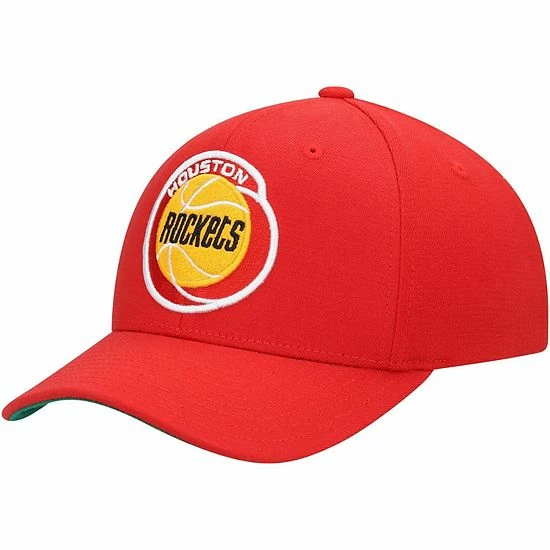 Brand new 🧨 Unbranded Men's Mitchell & Ness Red Houston Rockets Hardwood Classics Team Ground Redline Snapback Hat 🤩 - Image 2