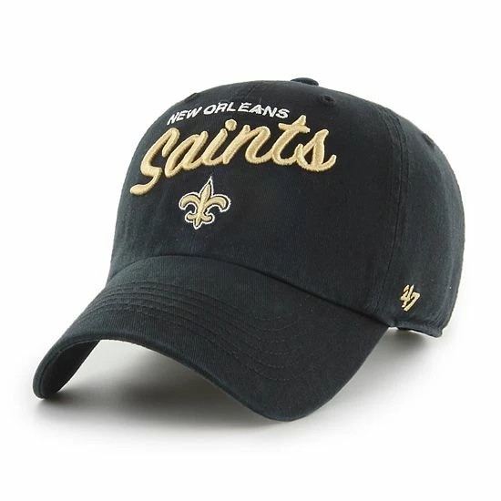 Hot Sale ๐ Unbranded ๐ฉ Women's '47 Black New Orleans Saints Phoebe Clean Up Adjustable Hat ๐ - Image 2