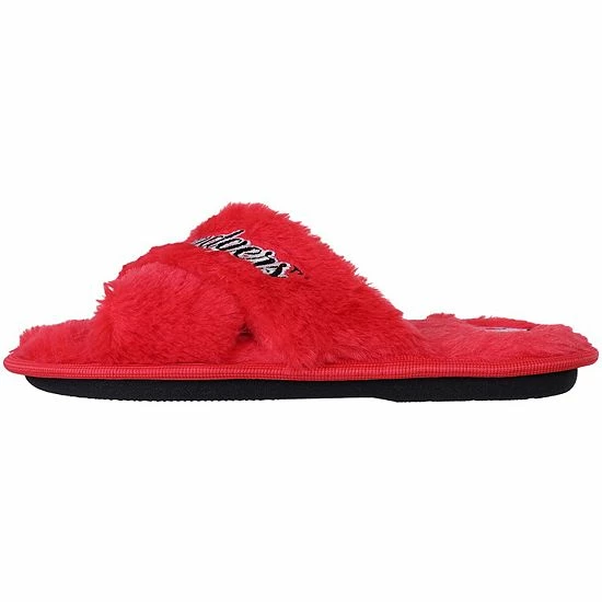 Coupon 🌟 Unbranded 👩 Women's FOCO Wisconsin Badgers Script Cross Slide Slippers 🔥 - Image 3