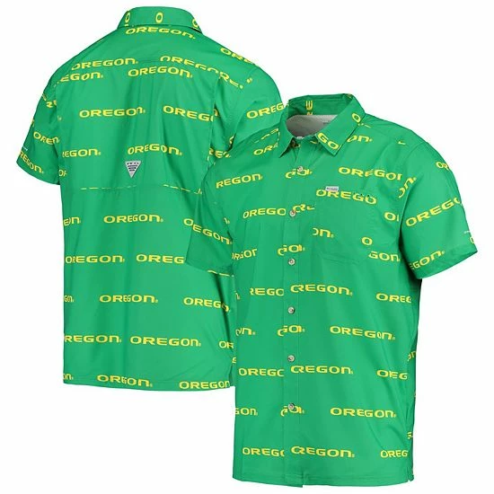 Best deal โจ Unbranded Men's Columbia Green Oregon Ducks Super Slack Tide Omni-Shade Button-Up ๐ Shirt โจ - Image 2