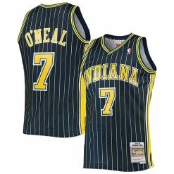 Best Pirce 🤩 Unbranded Men's Mitchell & Ness Jermaine O'Neal Navy Indiana Pacers 2003-04 Hardwood Classics Swingman Jersey 🎁