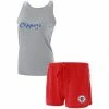 Outlet 💯 Unbranded 👩 Women's Concepts Sport Heathered Gray/Heathered Red LA Clippers Anchor Tank Top & Shorts Sleep Set ✔️