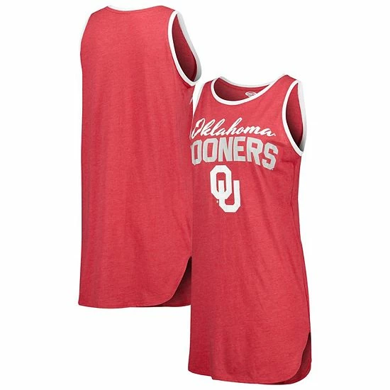 Flash Sale ❤️ Unbranded 👩 Women's Concepts Sport Crimson Oklahoma Sooners Tank Nightshirt 🔥