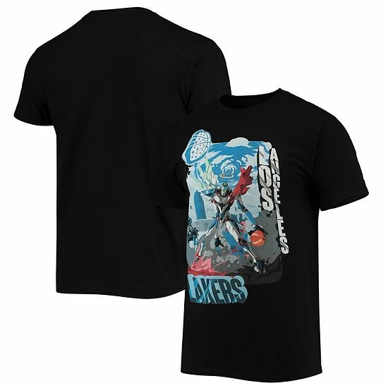 New โญ Unbranded Men's NBA X McFlyy Black Los Angeles Lakers Identify Artist Series T-Shirt ๐ - Image 2