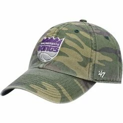 New 💯 Unbranded Men's '47 Camo Sacramento Kings Clean Up Adjustable Hat ✨