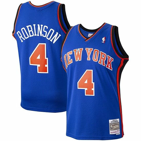 Best Sale โค๏ธ Unbranded Men's Mitchell & Ness Nate Robinson Blue New York Knicks 2005-06 Hardwood Classics Swingman Player Jersey ๐ฏ - Image 2