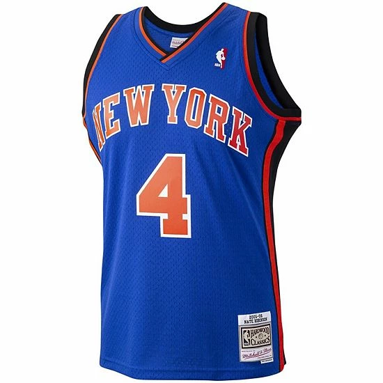 Best Sale โค๏ธ Unbranded Men's Mitchell & Ness Nate Robinson Blue New York Knicks 2005-06 Hardwood Classics Swingman Player Jersey ๐ฏ - Image 3